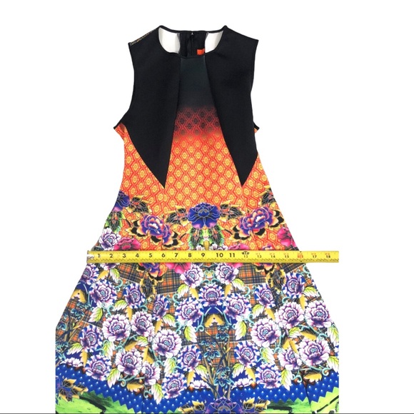 Clover Canyon Dress XS Newgrange Pastures Sleeveless Neoprene Fit Flare - Picture 11 of 12